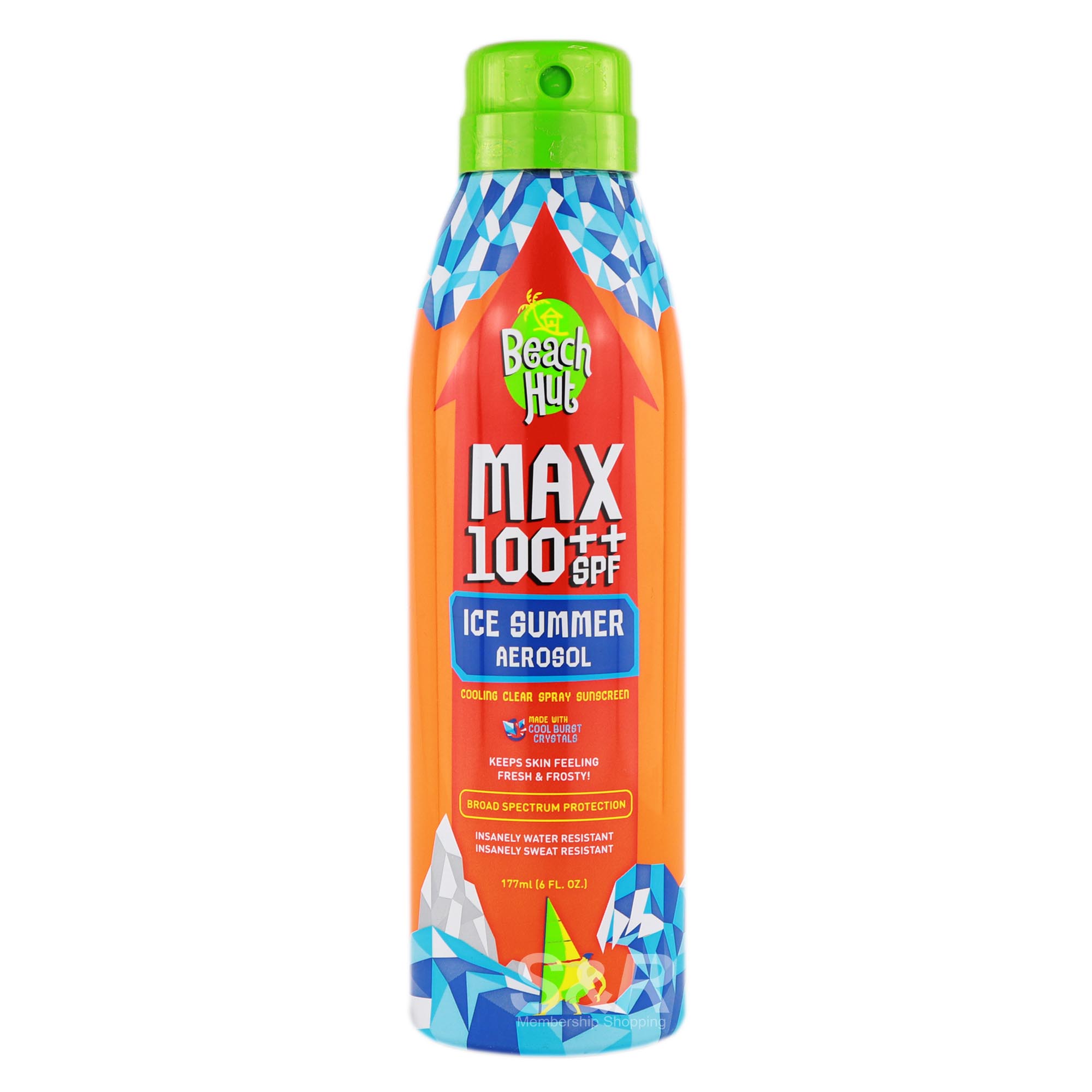 Beach Hut Max 100++ SPF Ice Summer Aerosol 177mL